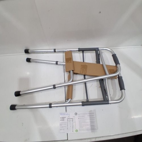 BIOS LIVING FOLDING WALKER WITH ADJUSTABLE HEIGHT - 32" TO 38.5" - 300 LBS MAX - SILVER (MODEL: BD770) image 3