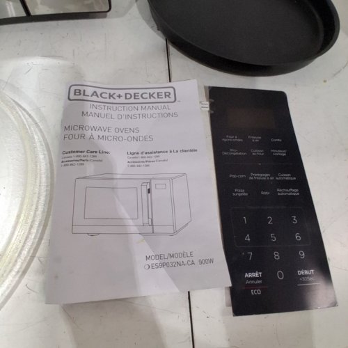 BLACK+DECKER MICROWAVE OVEN - 0.9 CU. FT, 900W, 120 V - STAINLESS STEEL (MODEL: ES9P032NA-CA) image 8