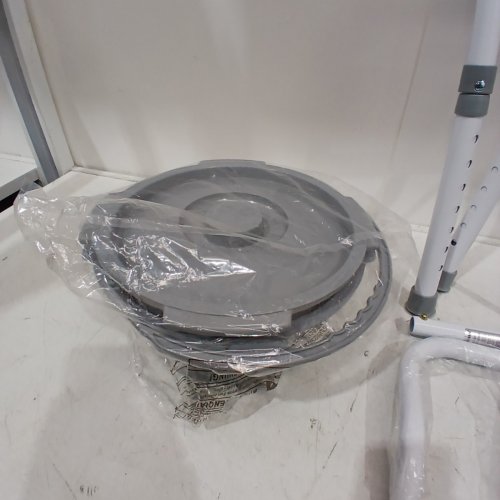 MEDLINE 3-IN-1 STEEL BEDSIDE COMMODE, ELONGATED SEAT, FOLDING FRAME (MODEL# G1-200LX1) image 4
