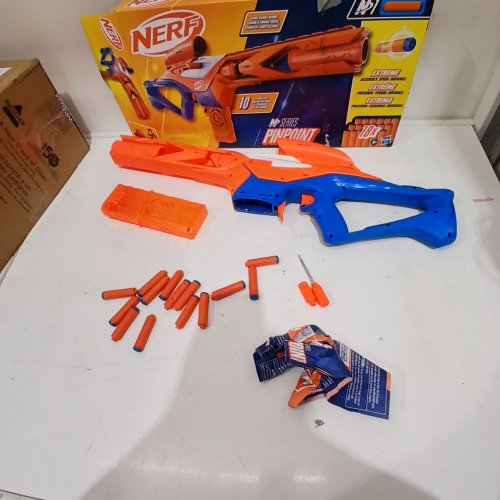NERF N SERIES PINPOINT DART BLASTER - ORANGE/BLUE image 2