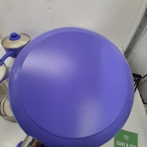 16PC GREENLIFE SOFT GRIP CERAMIC NONSTICK COOKWARE SET - PERIWINKLE image 6