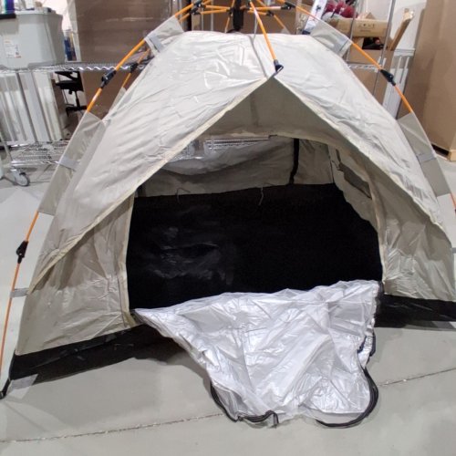 AUTOMATIC POP-UP DOME CAMPING TENT WATERPROOF/WINDPROOF - 3-4 PERSON - BEIGE image 3