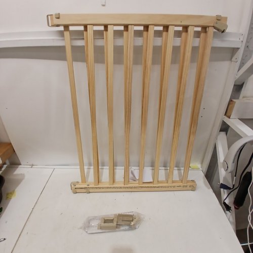 EVENFLO WALK-THRU TOP OF STAIRS EXTRA WIDE BABY & PET GATE - 32" X 30" - 48" - NATURAL WOOD BROWN (MODEL: 1050500 1050) image 2