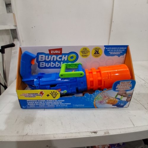 KIDS ZURU BUNCH O BUBBLES SPINNING BARREL BUBBLE BLASTER - 30,000 BUBBLES PER MINUTE (MODEL: 1851658) image 2