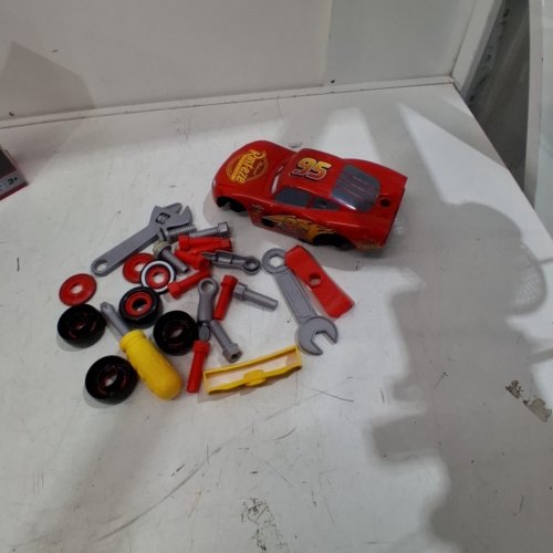 29PC DISNEY PIXAR CARS LIGHTNING MCQUEEN PIT STOP PLAYSET - RED image 2
