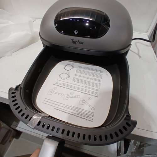 TYPHUR DOME 2 AIR FRYER, EXTRA LARGE WITH SUPERIOR AIRFLOW, SELF-CLEANING SMART DIGITAL FRYER WITH PFAS FREE BASKET FOR QUICK EASY MEALS - 5.6 QUARTS - SILVER - (MODEL:AF03) image 3