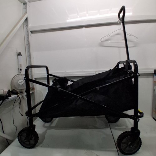 AMAZON BASICS COLLAPSIBLE FOLDING HEAVY DUTY UTILITY WAGON-265LBS MAX-BLACK (MODEL: JC160) image 2