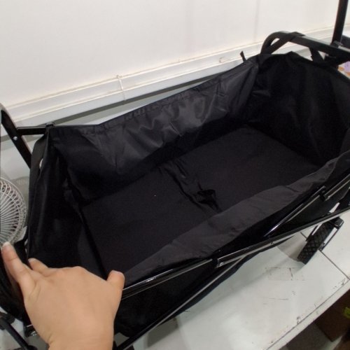 AMAZON BASICS COLLAPSIBLE FOLDING HEAVY DUTY UTILITY WAGON-265LBS MAX-BLACK (MODEL: JC160) image 4
