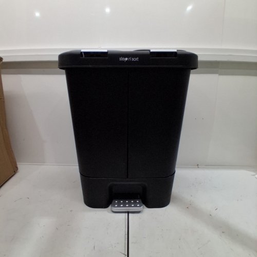 STEP N' SORT DUAL TRASH AND RECYCLING BIN WITH SLOW CLOSE LID - 20L (EACH) - BLACK (MODEL: SNS402-B) image 3