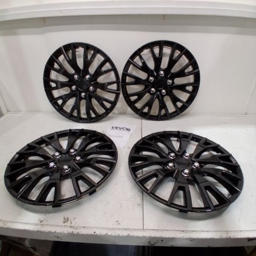 4PK VEVOR WHEEL RIM COVER HUBCAPS STURDY HUBCAP FOR ALL WEATHER USE - 20" (T-R16-20) - BLACK image 2