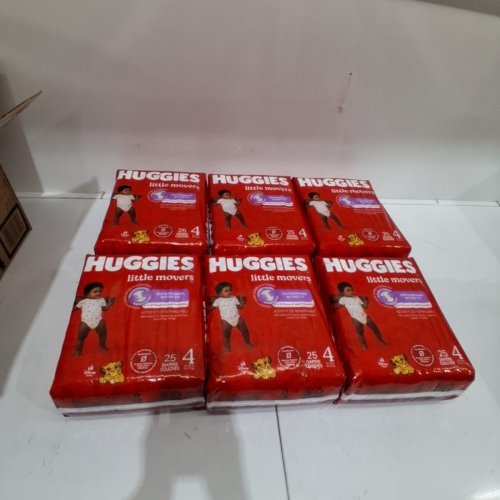 150PK HUGGIES LITTLE MOVERS DIAPERS WITH ACTIVE FIT - SIZE 4 image 2