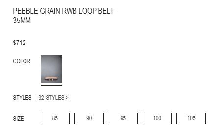 MENS THOM BROWNE PEBBLE GRAIN LEATHER BELT WITH RWB LOOP - 35 MM - SIZE 90 - BLACK (STYLE: MCX039A-001B-001-90) image 2