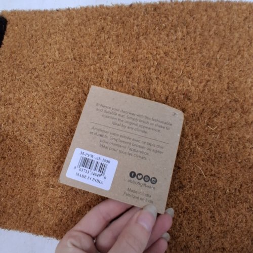 ABBOTT COLLECTION PEEKING CAT SMALL DOORMAT - 10" X 30" - BROWN\BLACK (MODEL:35-PFW-AN-1950) image 2
