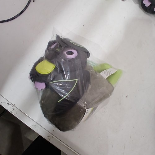 2 ASSORTED GLOW-IN-THE-DARK HALLOWEEN PLUSH TOYS - 5" - GREY/PURPLE/GREEN image 3