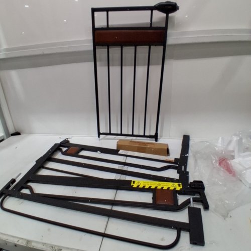 REGALO HOME ACCENTS EXTRA WIDE METAL WALK-THROUGH SAFETY GATE - BLACK (MODEL: 0310 DS) image 2