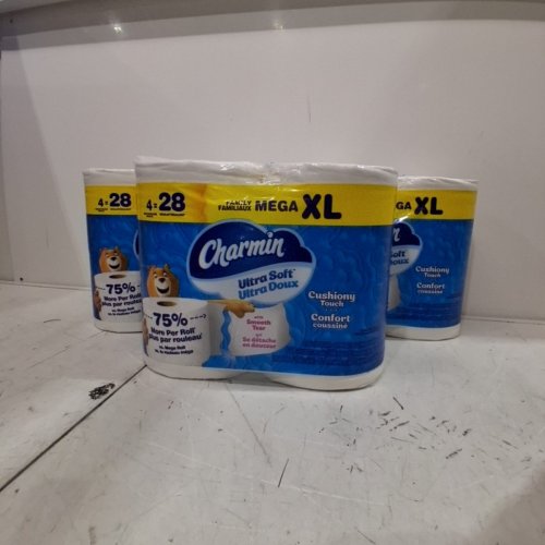12PK CHARMIN TOILET PAPER ULTRA SOFT CLEAN TOUCH FAMILY MEGA XL ROLLS - WHITE image 2