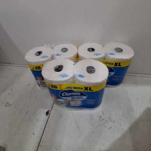 12PK CHARMIN TOILET PAPER ULTRA SOFT CLEAN TOUCH FAMILY MEGA XL ROLLS - WHITE image 3