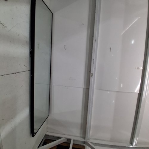 RECTANGLE FULL LENGTH MIRROR WITH METAL FRAME - 16"X51" - BLACK image 2