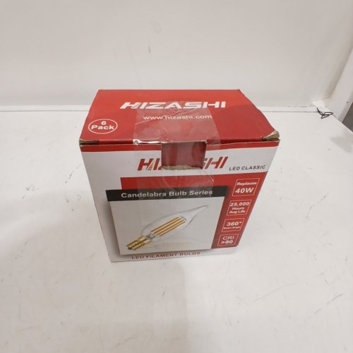 6PK HIZASHI E12 LED FILAMENT BULBS (MODEL: LY-C35-6W-XX-90-C) image 3