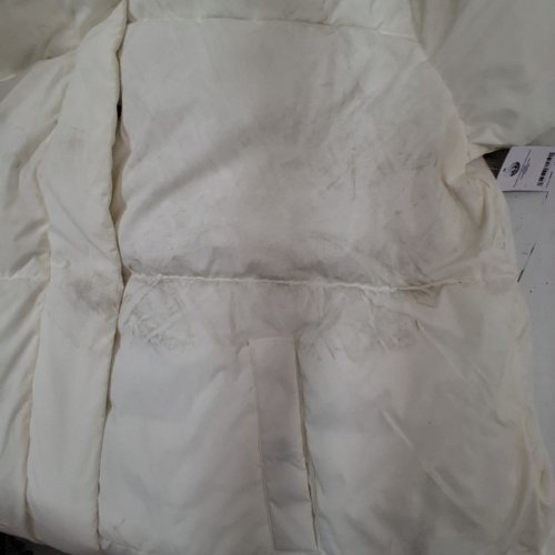 WOMEN'S AMAZON ESSENTIALS LONG PUFFER COAT - 4X - IVORY image 2