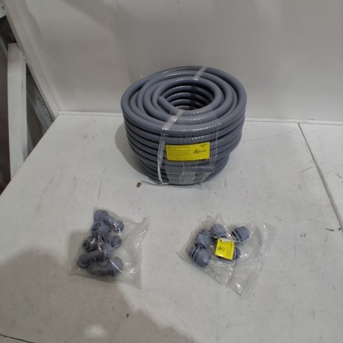 TECHSPAN LIQUID TIGHT FLEXIBLE NONMETALLIC CONDUIT - 1/2" THICK 100FT - GREY image 2