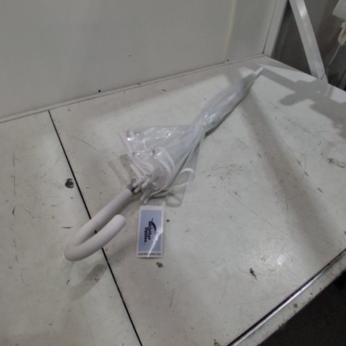 THE WEATHER STATION BUBBLE DOME CLEAR UMBRELLA - 52" - WHITE image 7