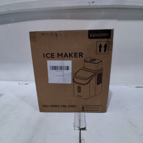 EUHOMY COUNTERTOP ICE CUBE MAKER MACHINE WITH EXTERNAL WATER TANK - 34LBS/DAY - BLACK (MODEL: IM005-CBL-CAEH) image 7
