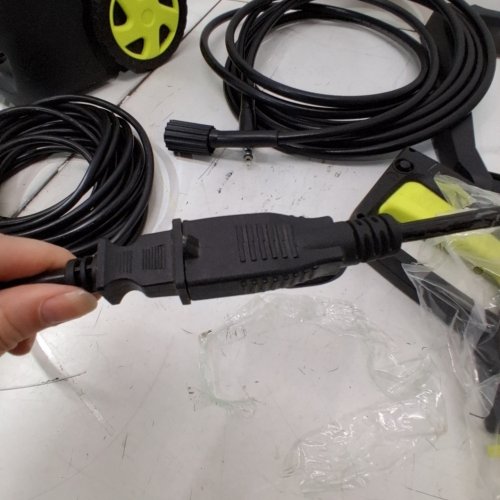 BIRTECH HIGH PRESSURE ELECTRIC PRESSURE WASHER WITH ADJUSTABLE SPRAY NOZZLE FOAM CANNON - 3000PSI - 1.8GPM - GREEN/BLACK (MODEL: JX0792501-1) image 2