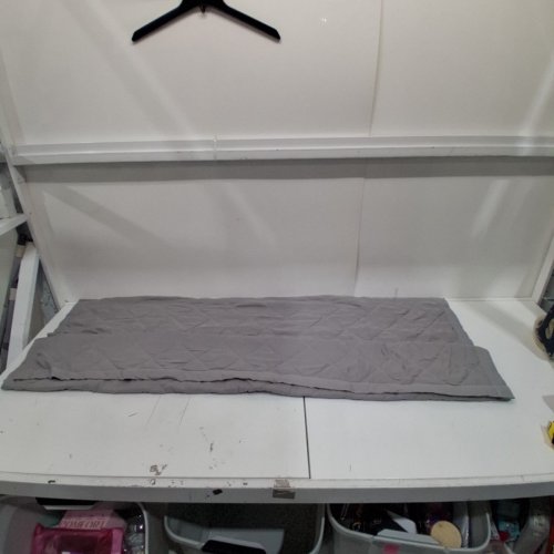 KIDS QUILTED FABRIC BLANKET - 57" X 40" - GREY image 2