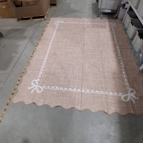 GARVEEHOME SCALLOPED BOW AREA RUG - 8FT X 10FT - CAMEL BEIGE (MODEL: BOWCAMEL8X10FT) image 2