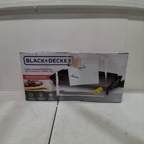 BLACK + DECKER FAMILY SIZE ELECTRIC GRIDDLE WITH REMOVABLE TRAY - 10" X 16" - BLACK (MODEL: GD1810BC/GD1810BS) image 7