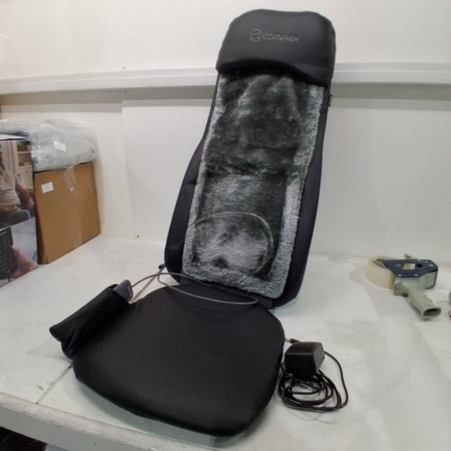 COMFIER SHAITSU MSASSAGE CUSHION WITH HEAT FOR DEEP TISSUE KNEEDING/VIBRATION & APP CONTROL - GREY/BLACK (MODEL: CF-2311-APP) image 3