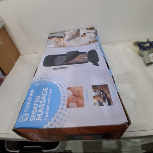 COMFIER SHAITSU MSASSAGE CUSHION WITH HEAT FOR DEEP TISSUE KNEEDING/VIBRATION & APP CONTROL - GREY/BLACK (MODEL: CF-2311-APP) image 5