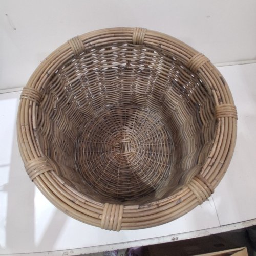 KOUBOO ROUND RATTAN STORAGE BASKET - GREY (ITEM: 1060106) image 3