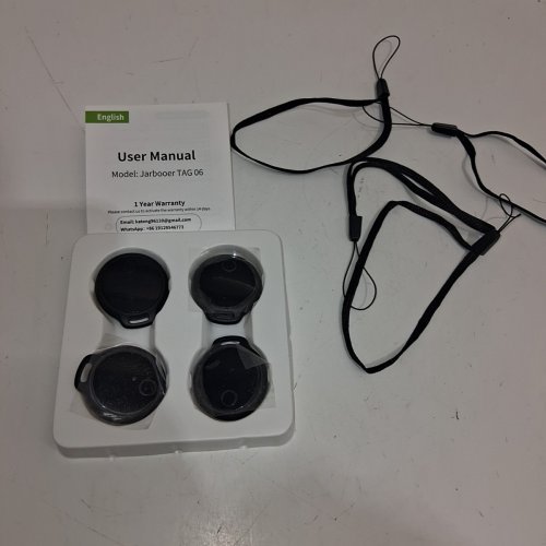 4PK JARBOOER SMART BLUETOOTH AIR TRACKERS - WORKS WITH APPLE FIND MY APP - BLACK (MODEL: TAG 06) image 3