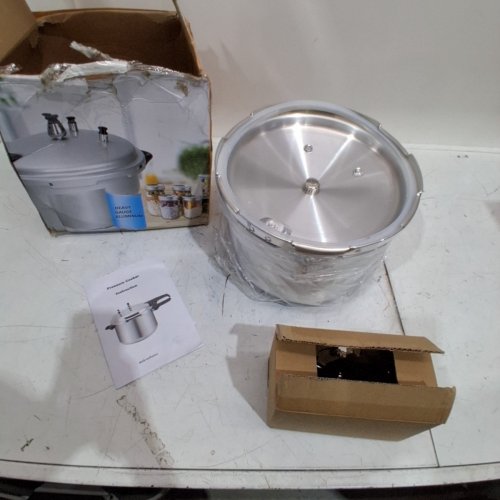 BREERAINZ ALUMINUM PRESSURE COOKER - 12QT - SILVER image 2