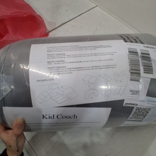 7PC BABY SOFT PLAY SET KIDS COUCH - GREY\BEIGE image 2