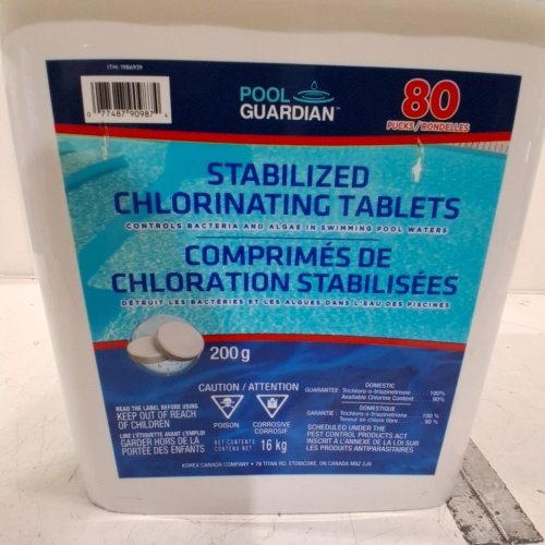 80PK POOL GUARDIAN KOREX STABILIZED CHLORINATING TABLETS - 16KG (MODEL:1986939) image 4