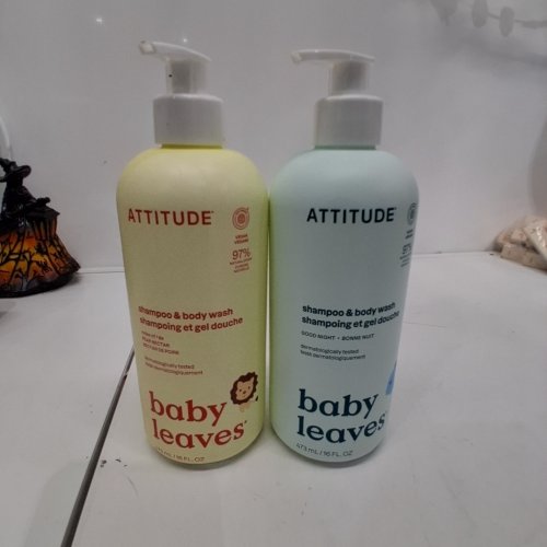 2PC ATTITUDE BABY LEAVES SHAMPOO & BODY WASH - 473 ML EACH image 2