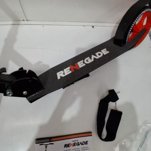HURTLE RENEGADE ADJUSTABLE SCOOTER WITH KICKSTAND, ADJUSTS FROM CHILD TO ADULT HEIGHT - BLACK (MODEL: HURTSBLK) image 4