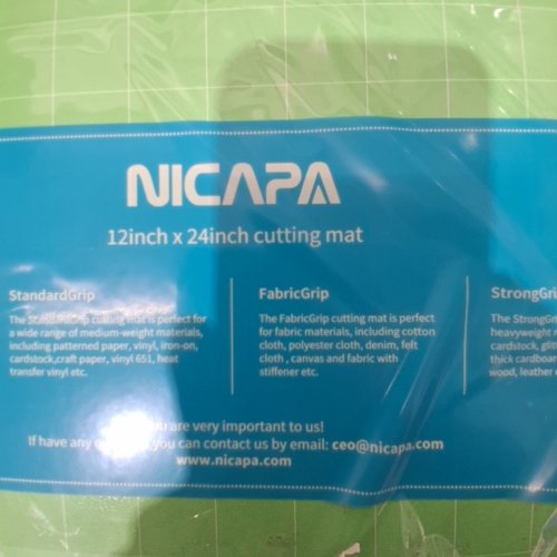 3PK NICAPA CUTTING MAT FOR CRICUT - 12" X 24" - GREEN image 2