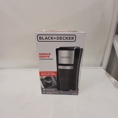 BLACK AND DECKER SINGLE SERVE COFFEE MAKER WITH TRAVEL MUG- 16OZ - BLACK - (MODEL: CM618) image 4