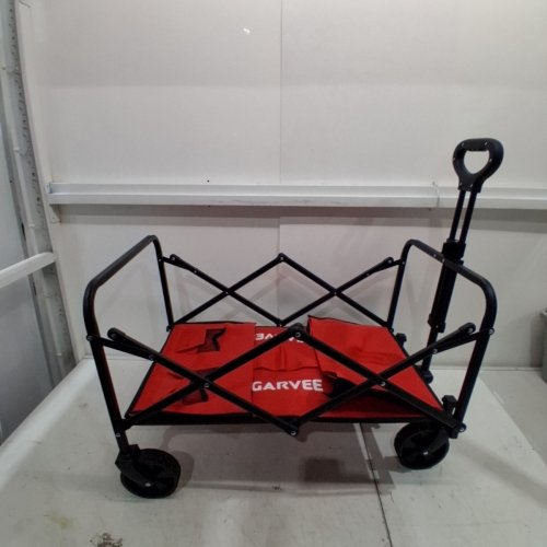 GARVEE FOLDABLE UTILITY WAGON WITH ALL-TERRAIN WHEELS & ADJUSTABLE HANDLE - 380LB MAX - RED (MODEL: PSS_339C8S5A) image 3
