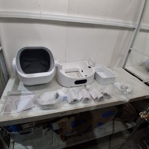 EXTRA WIDE OPEN SELF CLEANING CAT LITTER BOX - WHITE (MODEL: CH-ICB026) image 3
