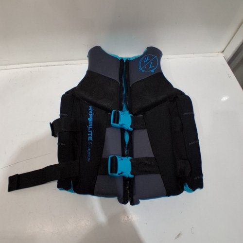 WOMEN'S HYPERLITE NEOPRENE PFD LIFE VEST WITH BUCKLE STRAPS - ADULT SMALL - BLACK/GREY/BLUE (MODEL: 3247/1819493) image 3
