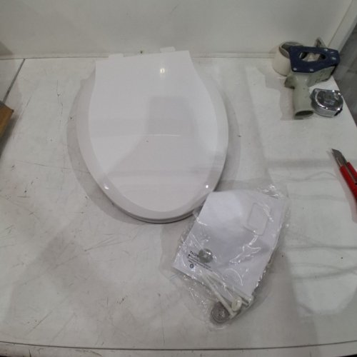 YASFEL TOILET SEAT WITH TODDLER TOILET SEAT BUILT-IN, 18.5" - WHITE image 2