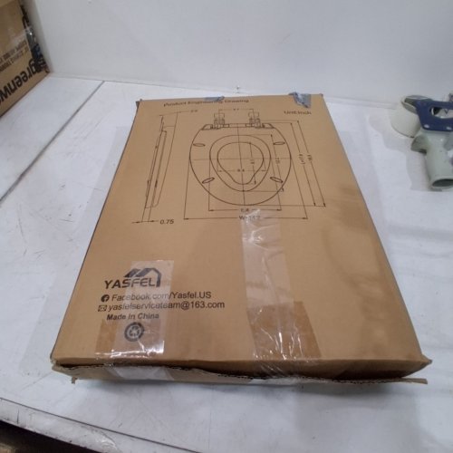 YASFEL TOILET SEAT WITH TODDLER TOILET SEAT BUILT-IN, 18.5" - WHITE image 4