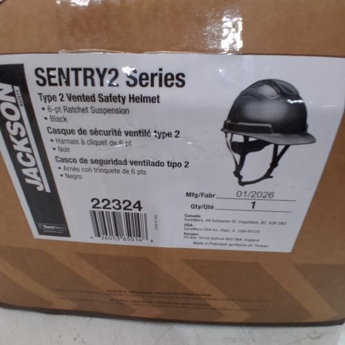 JACKSON TYPE 2 VENTED SAFETY HELMET - BLACK (MODEL: XS2-500 V) image 5