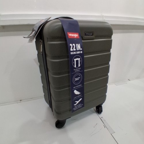 WRANGLER HARDSIDE CARRY-ON SPINNER LUGGAGE - 22" - CHARCOAL GREY (MODEL:WR-87720-010) image 2