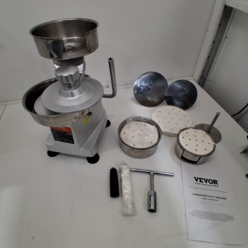 VEVOR HAMBURGER PATTY MACHINE - SILVER (MODEL: JKH100130150) image 4
